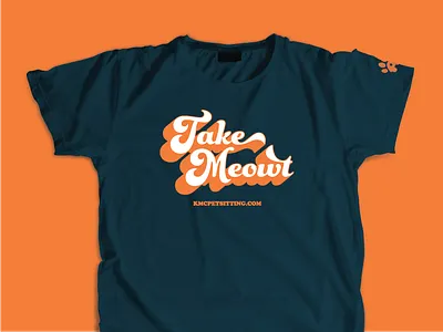 KMC Pet Sitting T-Shirt dog identity logo logo design paw print pet t shirt t shirt branding t shirt design type typography