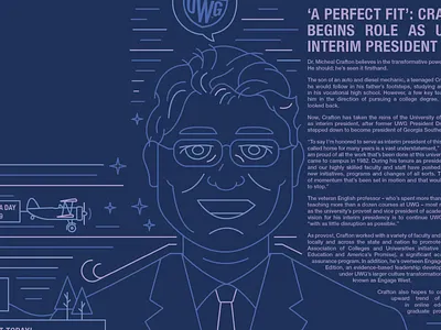 Forever West Spring WIP alumni blue design forever west georgia illustration single line weight single weight university of west georgia uwg vector