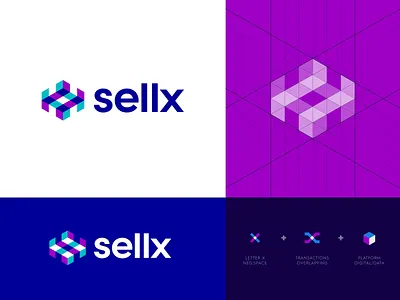 Sellx - Logo Design abstract arrow buy check elevate identity design lead leads letter logo logo logo design monogram negative space platform sell selling shift stock traffic x