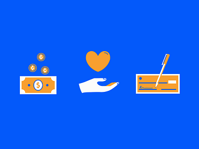 Giving Icons america art business charity dollar donate editorial flat geometric graphic hand heart icon icon a day icon set illustration logo love money vector