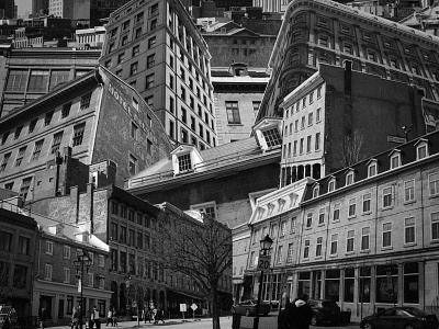 Old Port remix collage montreal photo photoshop