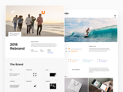 Unordinary Case Study branding design icon logo modern simple ui web website