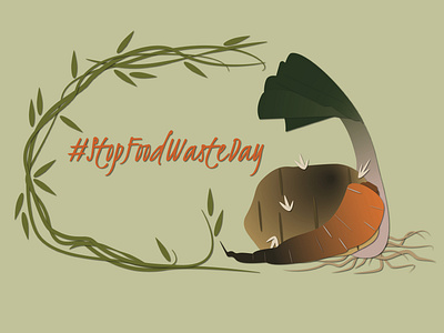Stop Food Waste Day earth eatwell food graphic illustation illustrator responsible stopfoodwasteday vector veg vegetable world