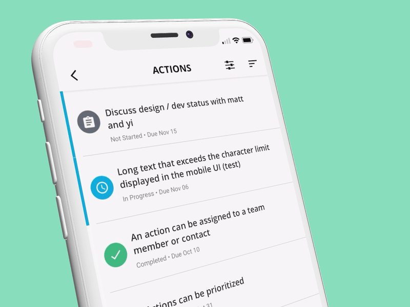Action Log / Task Management UI by Saad on Dribbble