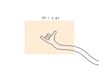 Cool, Sweet ! design doodle fun hand hand art illustration line art minimal mood nice peach simple