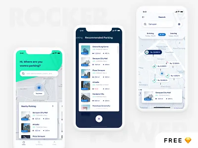 Easy Park UI Kit (Free) free free sketch free ui free ui kit ios iphone x iphone xr ui ui ux design ui kit uikit user interface user interface design ux