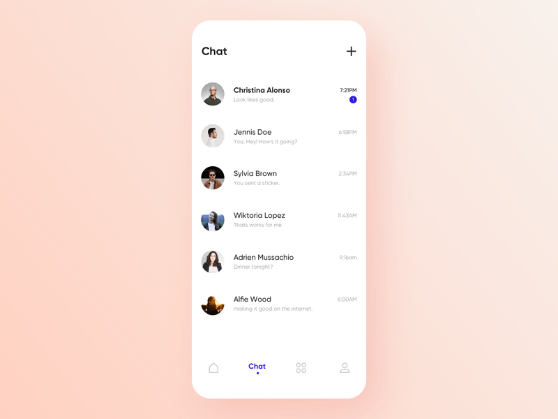 chat ui animation