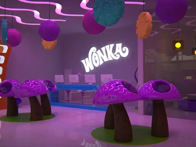 Wonka Interior 3d 3d art 3d artist animation cinema 4d design illustration interior design interior render photoshop product product render render