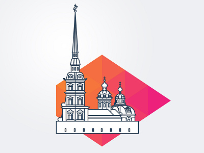 St Petersburg icon illistration landmark line art petersburg saint petersburg st petersburg