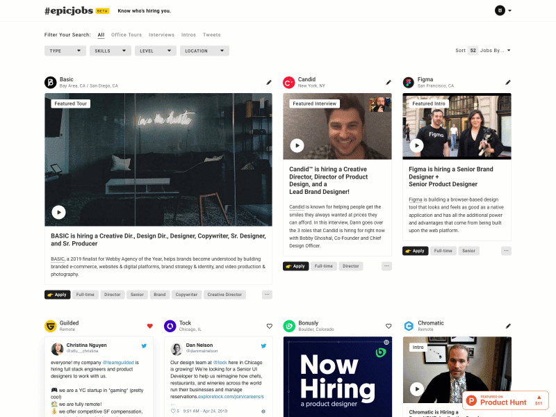 epicjobs.co filter filtering filters job job app job application job board job cv