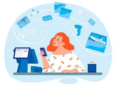 StoreKeeper 2d art 2dart character design girl illustration illustrator vector web