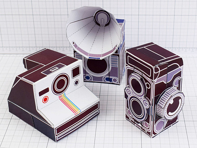 Vintage Camera Paper Toy Craft Models