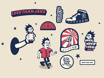 Less Than Jake art badge band band merch blackandwhite branding color design handlettering icon illustration logo merch design merchandise design skull texture vector vector art vectorillustration vintage