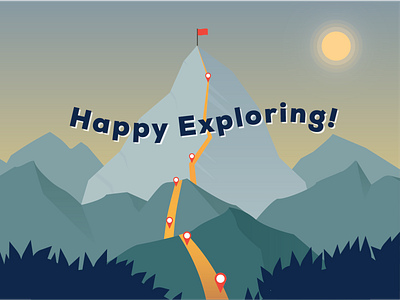 Mountain Still accomplish climb corporate illustration illustrator mountain path still