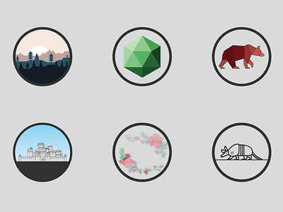 Icon Set badge branding design flat design icon icon a day icons icons set illustration logo logo design minimal minimalism monoline nature vector