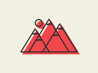 Mountain Icon Illustration adventure digital illustration explore hiking icon iconography illustration line art mountain mountains nature outdoors vector vector art