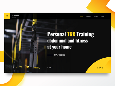 TRX - Gym design fitness graphic gym rezfelix slider slider design theme design theme for wordpress trx ui ux web webdesign website wordpress wordpress design