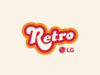 Retro LG 70s art direction cooper black groovy lettering lg old school typography vintage