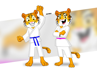 Tiger fighters animation branding cartoon character character design color design disney illustration kayrex logo marketing mascot nickelodeon rex tigers vector warner yuroto