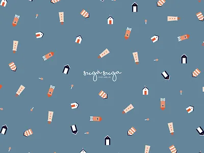 Beach Hut Sprinkles beach illustration maine vector