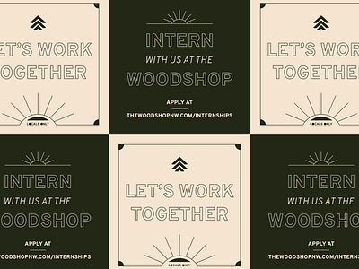 TWS Internships internship spokane sun the woodshop typography