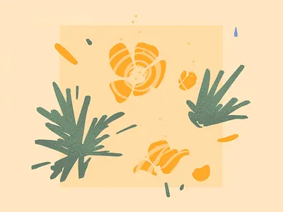 nature ➀ ⎯ fading superbl❁❁m abstract art botanical bouquet california floral flower illustration leaf martinie minimal nature pedal plant poppy superbloom tear