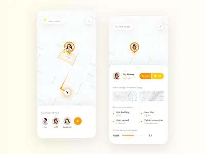 Real-time targeting application - Protect my family app battery dashboad geo fencing lbs maps weather zenly