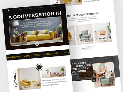 Interior Modern Furniture Landing Page Website ahmed tamjid architecture company decoration e commerce furniture hero section homedecor interior interior architecture interior design interior studio lamp product landing page marketplace online store product page shop store website design