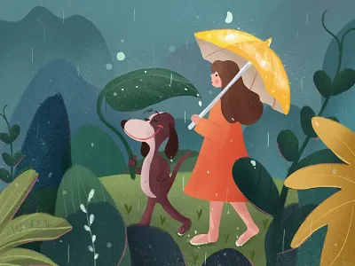 24 solar terms - rain water hand painted movement natural ps 手绘