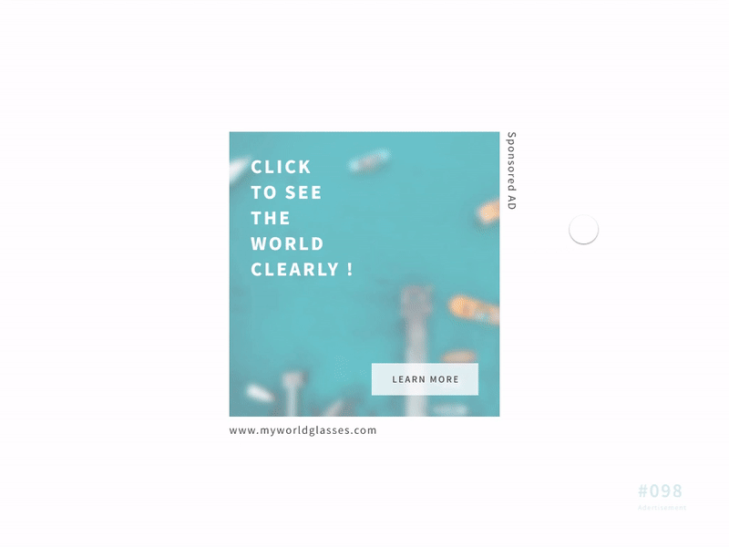 UI 098 098 98 ad advertisement advertisements app button daily 100 daily 100 challenge daily challenge dailyui design icon sponsor ui uidesign