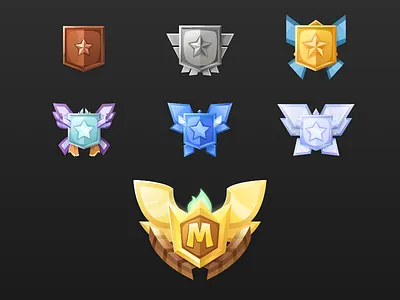 Fortnite Master Rank Icons badge branding design fortnite icon illustration ui vector