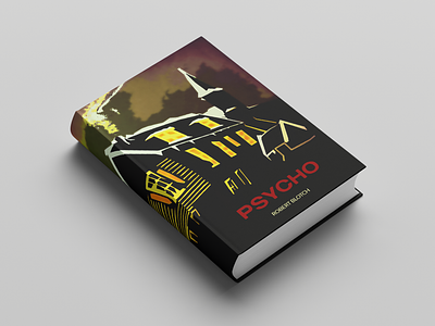 Book Cover Illustration - Psycho Novel book book cover classic horror illustration layout novel novel design reading text text layout typography