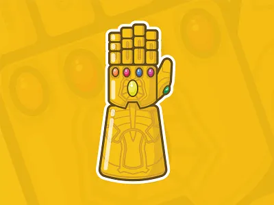 Infinity Gauntlet avengers comics endgame gauntelet glove illustration infinity gauntlet infinity war marvel mcu thanos vector