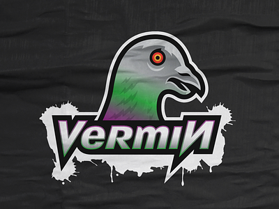 Vermin Basketball basketball branding design graphic design hat design illustration illustrator jersey logo pigeon sports sports logo