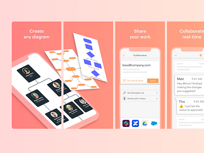 App Store Screenshots app design app store apple diagram diagramming iphone iphone x lucid lucidchart mobile org chart screenshot screenshots