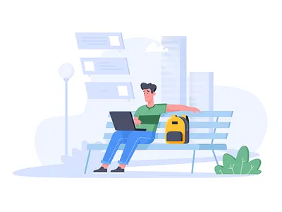 Stories Illustration Kit chat clean design ecommerce illustration interface sketch template ui ui kit ux vector web design