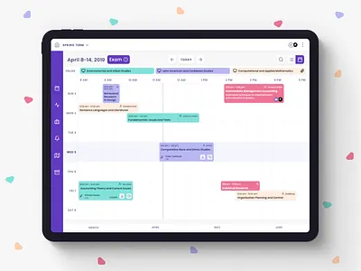 School Management App app calendar class education exam icons ipad pro menu minimal navigation react native schedule scheduler school management search student app timeline ui ux wrapper