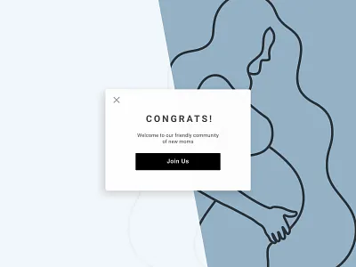 Daily UI 016 congrats congratulation daily dailychallenge dailyui message minimal overlay popup pregnant ui ui design