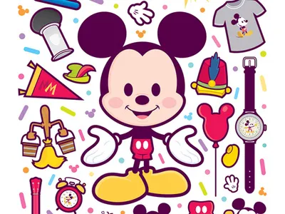 Iconic branding character art character design cute disney disneyland downtown disney icon illustration jerrod maruyama kawaii mickey mouse ui vector wonderground gallery