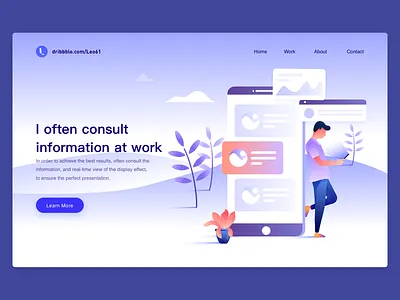 I Often Consult Information At Work boy illustration