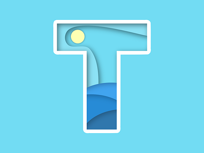 Letter T 36daysoftype papercut