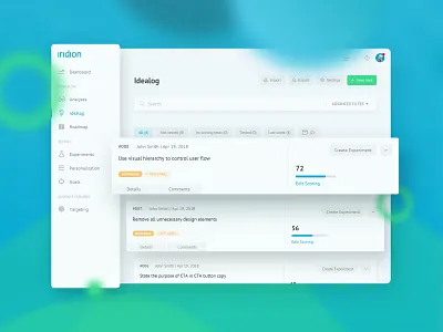Conversion Optimization App – Product Design app conversion dashboard ideas interface optimization product design ui