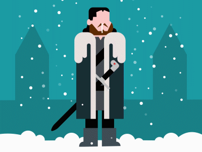 Jon Snow War Is Coming after effects after effects animation animation animation 2d castle cold design flat design game of thrones illustration jon snow motion motion design sneeze snot snow towers ui ui design war