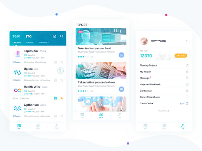 TokenGazer app app data green token ui