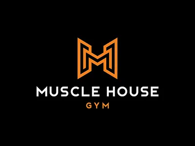 Muscle House Gym brand and identity branding corporate style crossfit graphic design gym logo icon litvinenko studio logo design mh logo mh monogram minimalism monogram logo muscle powerlifting sport typography