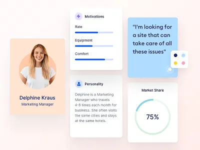 Evolt Design Suite: User Persona design app design thinking evolt user persona user personas valentin salmon webapp