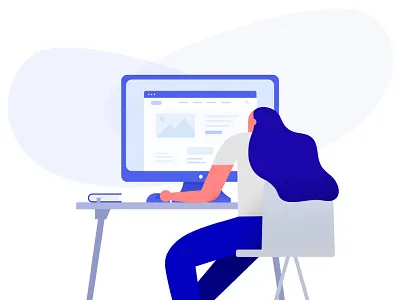 Wireframing Illustration art blue computer design designing graphic design illustration vector wireframe