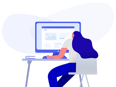 Wireframing Illustration art blue computer design designing graphic design illustration vector wireframe