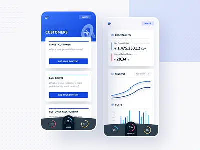 Moldr - Mobile Concept 📱 app board business button canvas circle graph dashboard graph illustration interaction isometric mobile modeler moldr navigation tablet ui ux web zoom