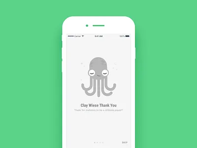 Daily UI #56 Thankyou dailyui mobile octopus thankyou ui